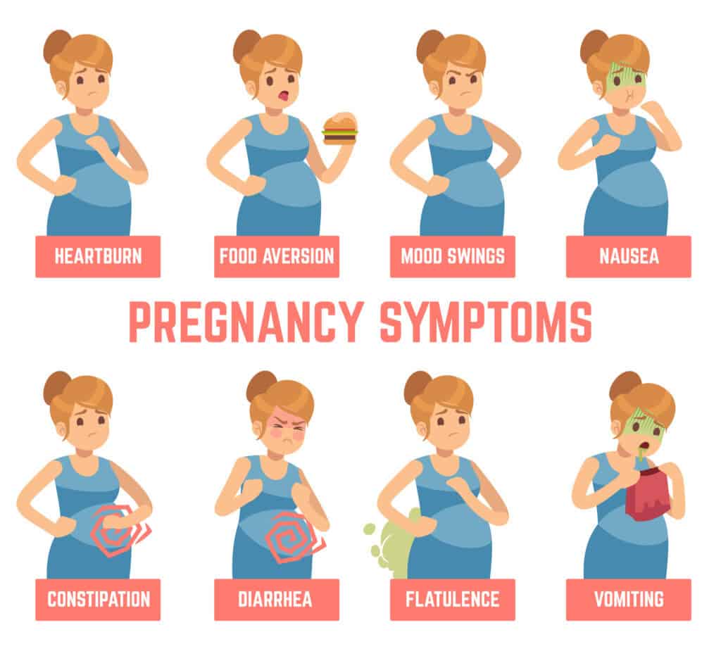 प्रेगनेंसी के शुरूआती लक्षण - Detailed Image of Pregnancy Symptoms in Hindi 