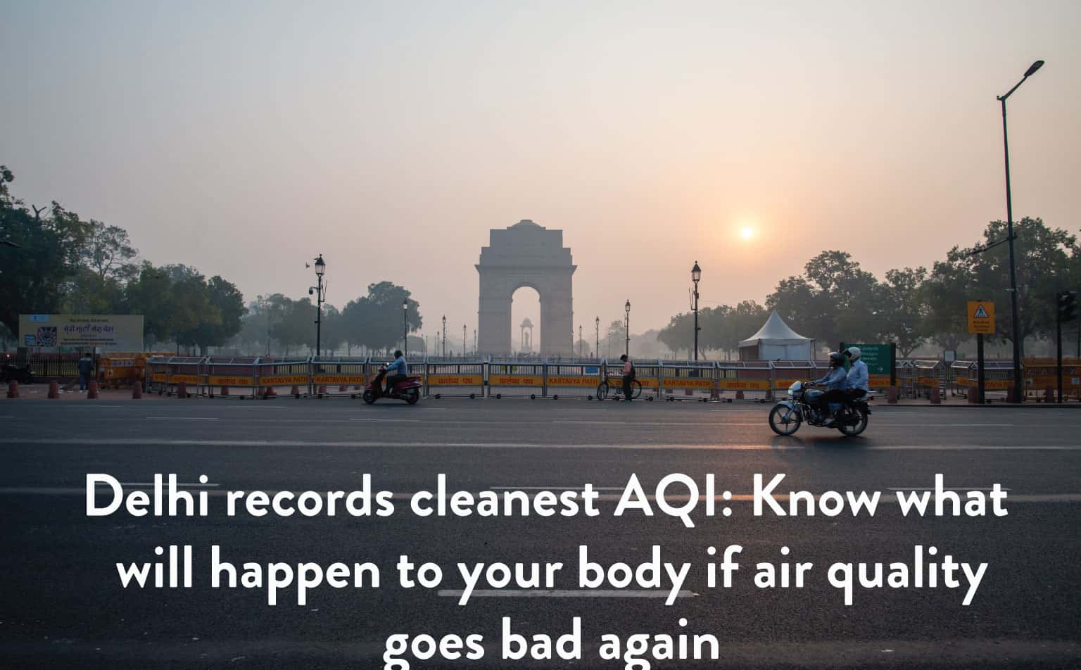 Cleanest air quality of Delhi